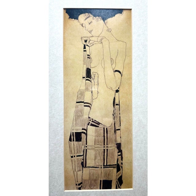 1970s Egon Schiele Modern Expressionist Nude Triptych For Sale - Image 5 of 9