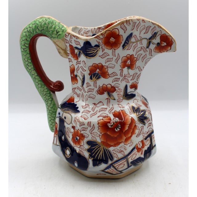 English English Early 20th Century Mason's Ironstone Hydra Handle Pitcher For Sale - Image 3 of 6