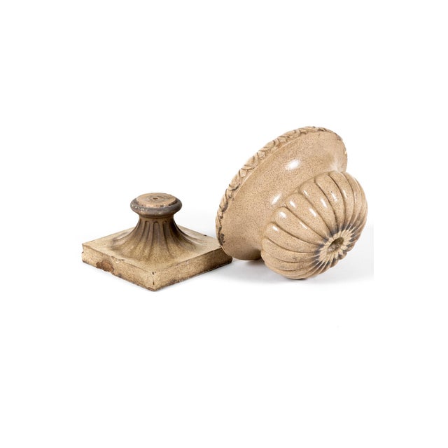 English Salt Glaze Garden Urn For Sale - Image 11 of 13