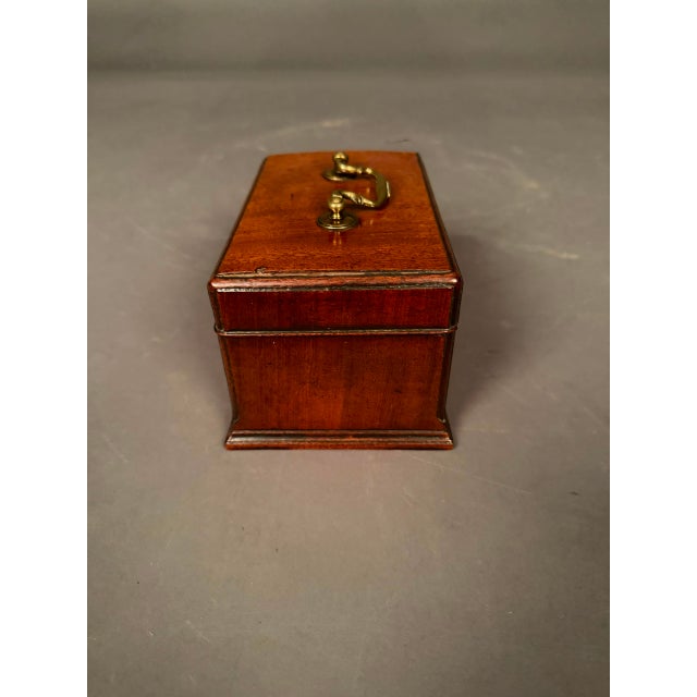 18th Century Dutch Mahogany Tea Caddy With Brass & Bronze Hardware, Circa 1780 For Sale - Image 4 of 15