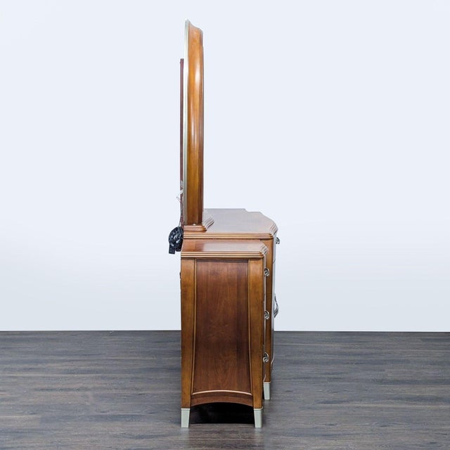 2000 - 2009 Michael Amini Elegant Wood Dresser With Mirror and Multiple Drawers For Sale - Image 5 of 13
