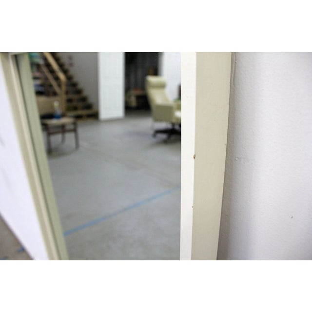 Wood Mid-Century Modern Paul McCobb Planner Group White Wall Mirror For Sale - Image 7 of 11