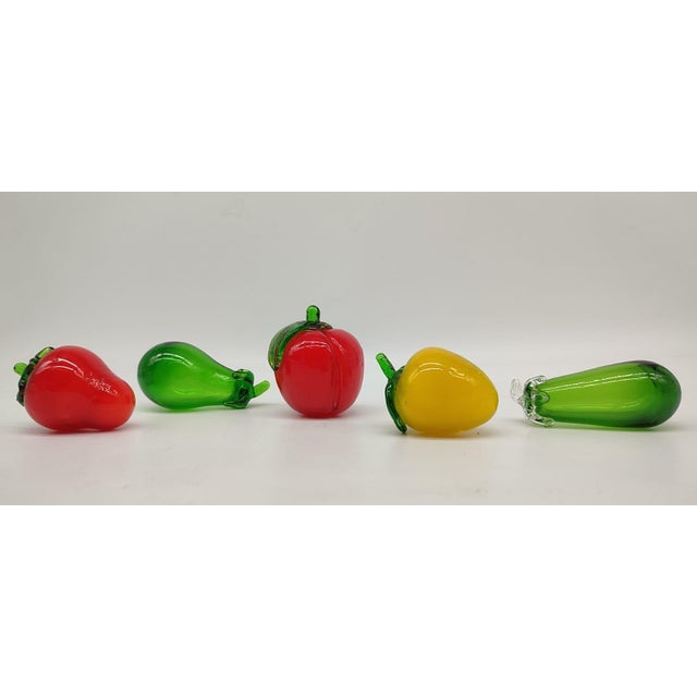 Mid-Century Murano Art Glass Fruits & Vegetables Figurines, 1960, Set of 5 For Sale - Image 10 of 10