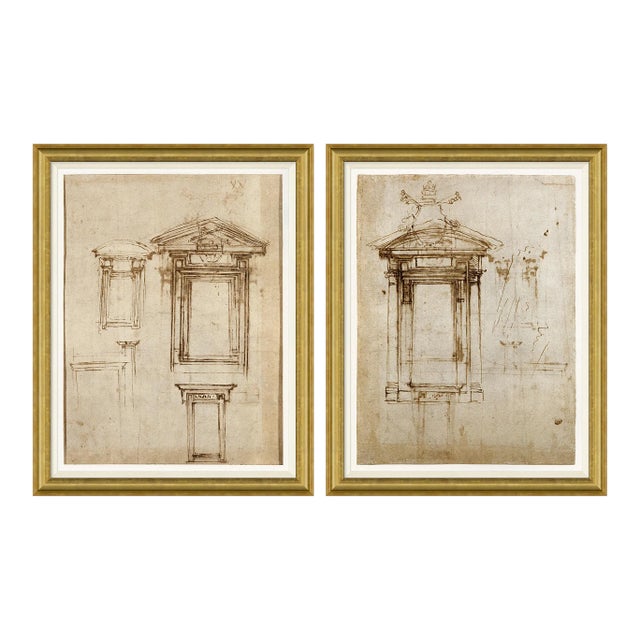 Bellagio & Giorgio Diptych Framed Art Prints - Set of 2 by David Phoenix For Sale