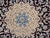 Black Vintage Fine Nain Habibian Area Rug, Hand-Knotted Wool & Silk, Floral Pattern, 5x8, Navy & Ivory For Sale - Image 8 of 12