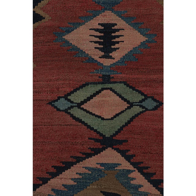 1950s Vintage Afghani Tribal Kilim Rug With Open Field and Medallion For Sale In New York - Image 6 of 7