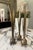 Traditional Vintage Italian Carnevale Brass Botanical Bulb Bud Vases - Set of 3 For Sale - Image 3 of 17