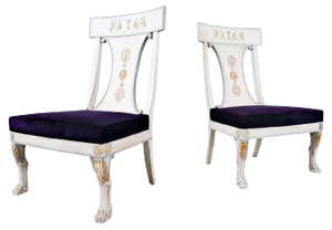 Set of Russian Style Easy Chairs, Belgium, End of the 20th Century