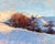 Nestled In by Mark Andrew Bailey | Oil on Panel Landscape with hills and trees in winter setting For Sale