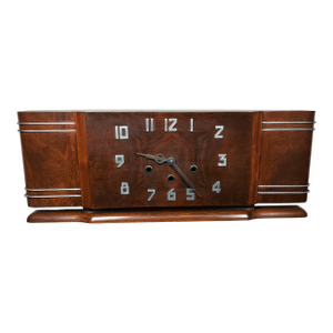 Early 1930s Art Deco Girod Morbier Mantle Clock – 5-Rod Westminster Chime – Movement No. 28186