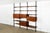 This exceptional early-production vintage mid-century modern three-bay OMNI modular wall unit shelving system was...