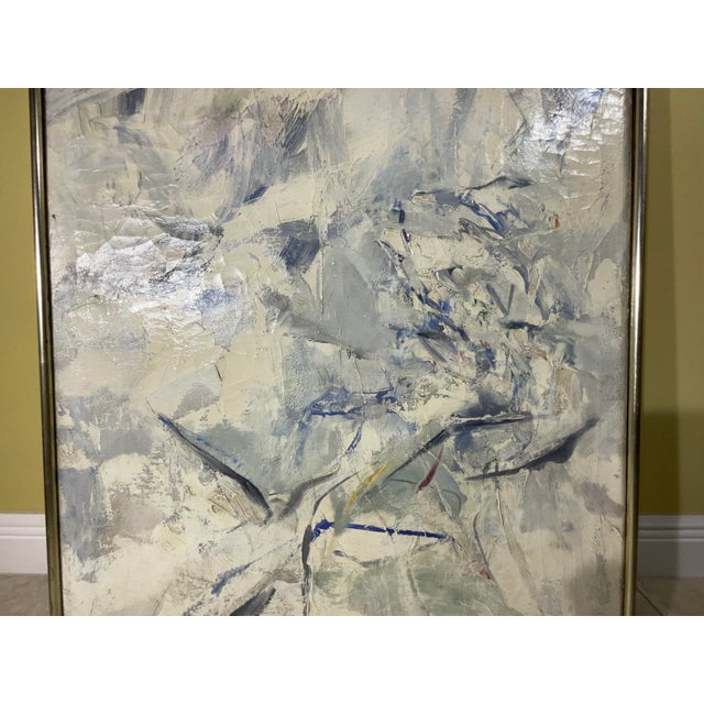 Signed Vintage Abstract Painting - Mid-Century Modern Original Art For Sale - Image 15 of 17