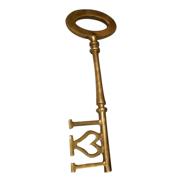 Vintage Large Brass Key For Sale