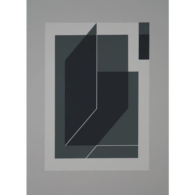 "Bent Black" serigraph by Josef Albers from the monumental "Formulation : Articulation" published by Harry N. Abrams and...