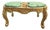 1980 Italian Baroque Gold Beech Green Velvet Bench - 1 Pc For Sale