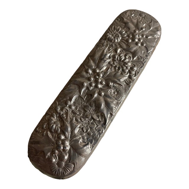 Silver Plated Ornate Clothing Brush For Sale