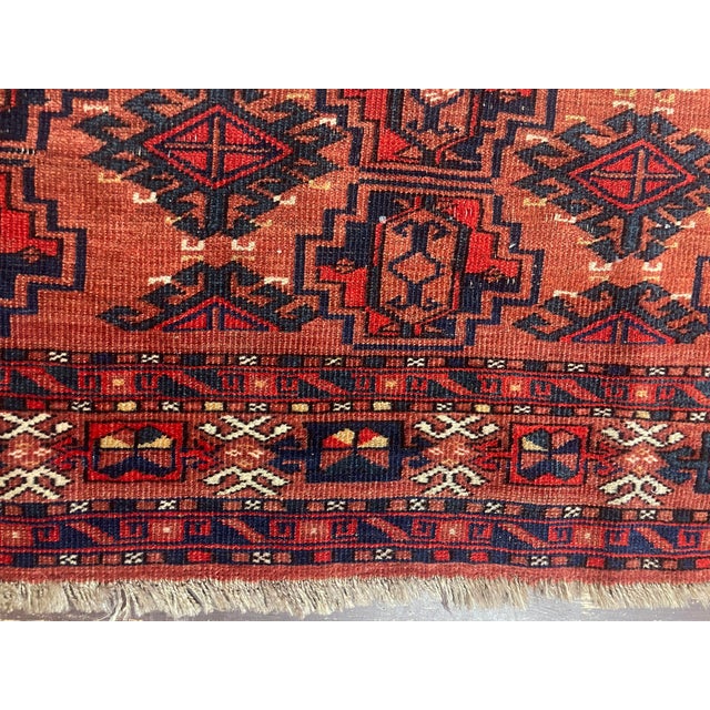 Late 19th Century Antique Ersari Turkoman Rug 3'0" X 4'9" For Sale - Image 5 of 9