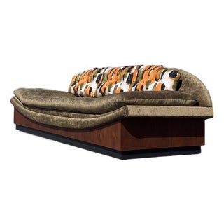 Restored Mid Century Adrian Pearsall Gondola Sofa For Sale
