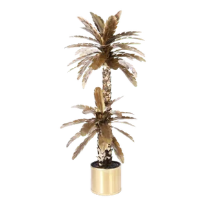 Mid Century Jansen Style Metal Palm Tree Sculpture