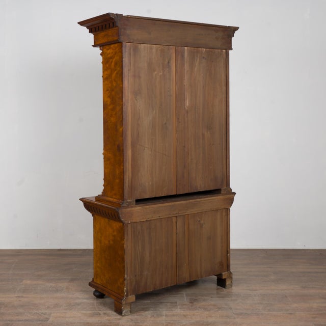 20th Century Danish Walnut Bookcase With Glass Upper Doors For Sale - Image 17 of 17