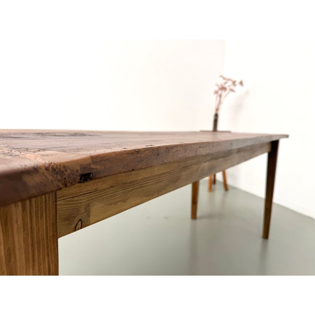 Farmhouse Table in Walnut with Tapered Legs, 1950s For Sale - Image 10 of 18