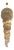 Italian Midcentury Brass Spiral Glass Chandelier For Sale