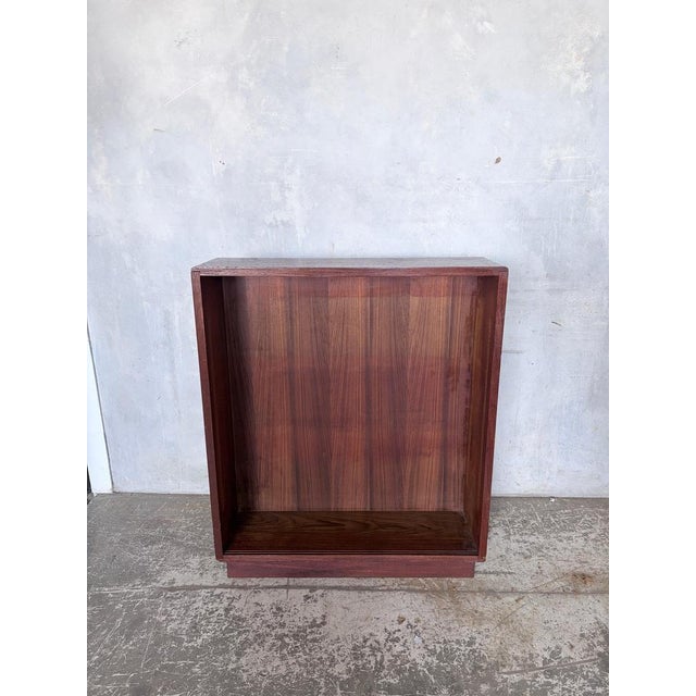 Brown Mid-Century Handmade Teak Open Bookcase or Display Cabinet For Sale - Image 8 of 10