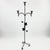 Metal Hand Forged Iron Floor Candelabra 48.5″ (123cm) Antique Copper Patina 3-Arm Balanced Scroll Candle Holder Rustic Decor For Sale - Image 7 of 8