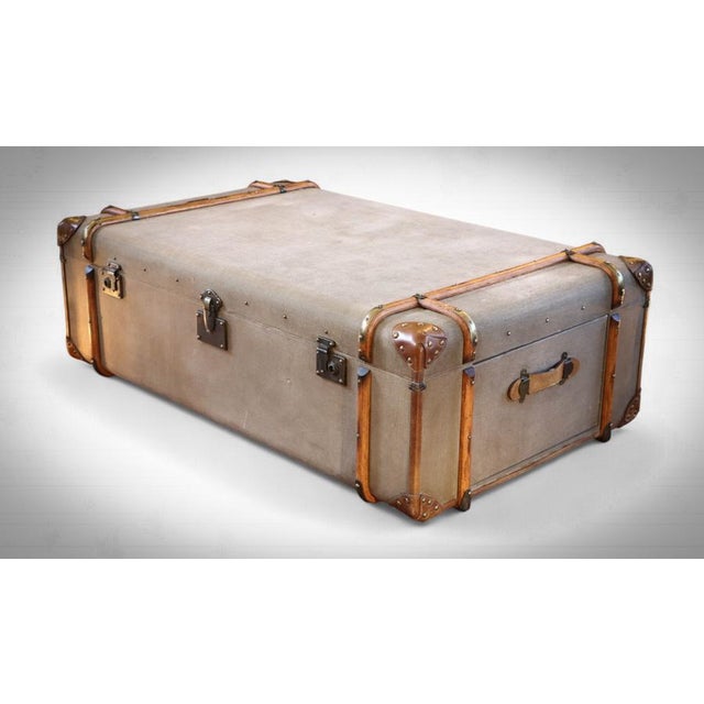 Large Globetrekker Trunk Coffee Table in Canvas and Leather from Timothy Oulton, 2010s For Sale - Image 18 of 18
