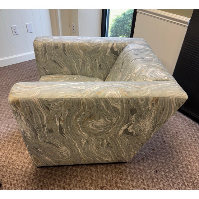 Lee Industries Modern Swivel Club Chairs, Set of 2 For Sale - Image 9 of 12