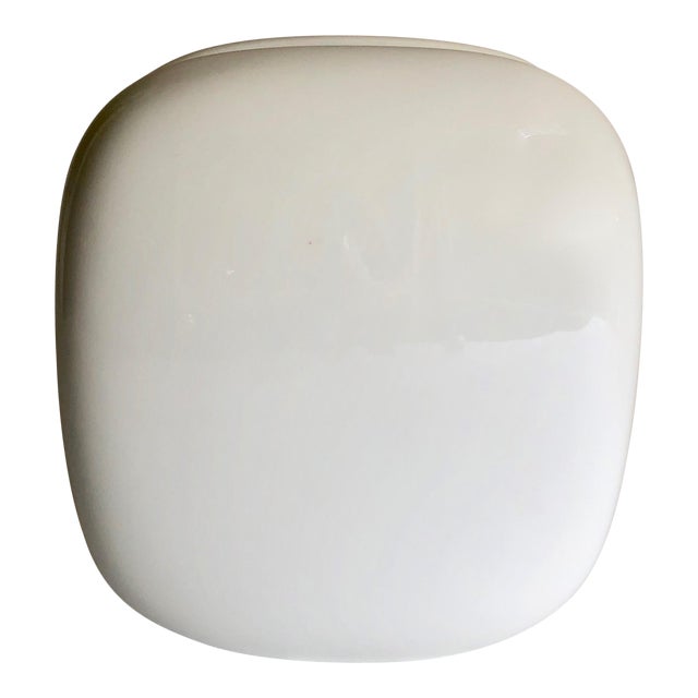 Wolf Bauer for Rostenthal Studio Glossy White Porcelain Squared Vase For Sale