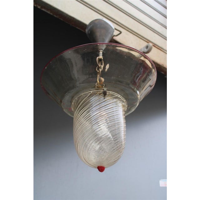 Art Deco Lantern in Murano Glass from Venini Cappellin, 1930s For Sale - Image 16 of 18
