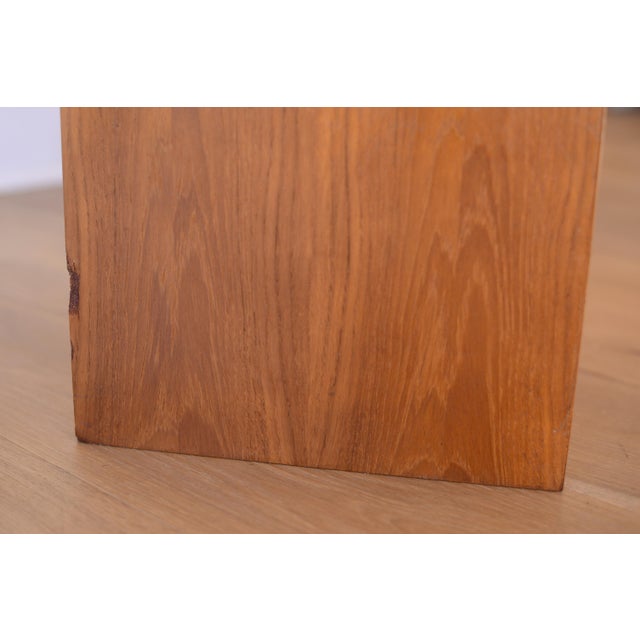 Danish Modern Teak Bookcase Cabinet With Sliding Door For Sale - Image 13 of 15