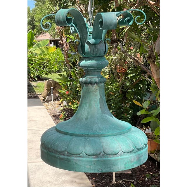 Exquisite 19th-Century Salvage Solid Copper Chandelier / Pendent For Sale - Image 13 of 14