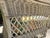 White Vintage Henry Link Distressed Painted Wicker Armchair For Sale - Image 8 of 12