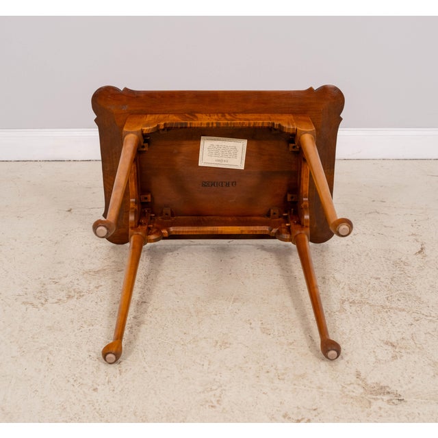 Dr Dimes Cherry & Tiger Maple Porriger Tea Table For Sale - Image 11 of 12