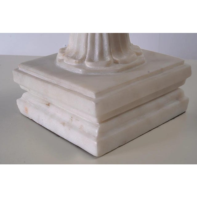 Mid-Century Modern Carved Agra Style Marble Bookends or Paper Weight, Set of 2 For Sale - Image 3 of 8