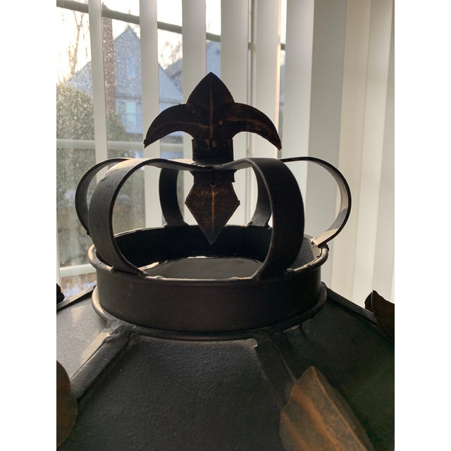 1980s Tole Metal Pedestal or Display For Sale - Image 4 of 4