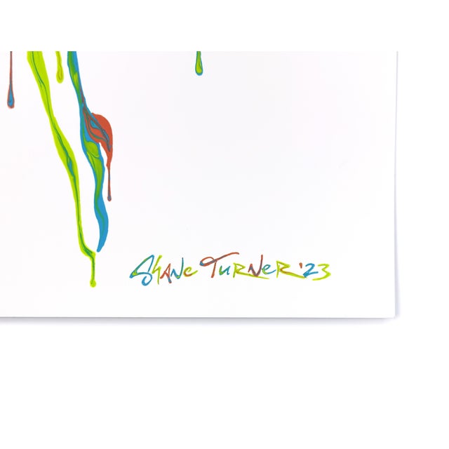 Unique acrylic painting on top of 1 color screen print on 300gsm plike paper. Paint is thick and adds around 5mm of...