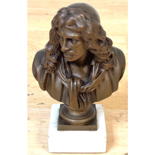 Bronze Reduction Bust of Molière by F. Barbedienne, after Caffieri For Sale - Image 11 of 18