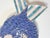 Rustic Mid 20th Century Handmade Coastal Ceramic Fish Wall Plaque | Blue & White Textured Pottery Sculpture For Sale - Image 3 of 9