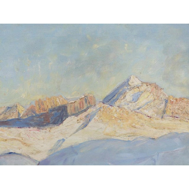 Emil Donat, Sunset Over the Dolomites, Early 1900s, Oil on Canvas For Sale - Image 10 of 18