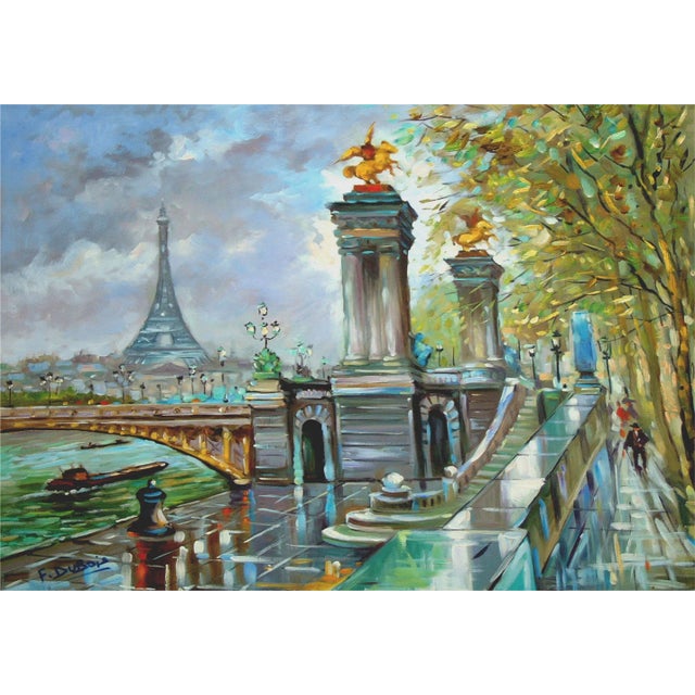 Artist: Francois Dubois Country: France Title: Pont Alexandre 3 Medium: Original Oil Painting on Canvas Canva,s: Size 20 x...