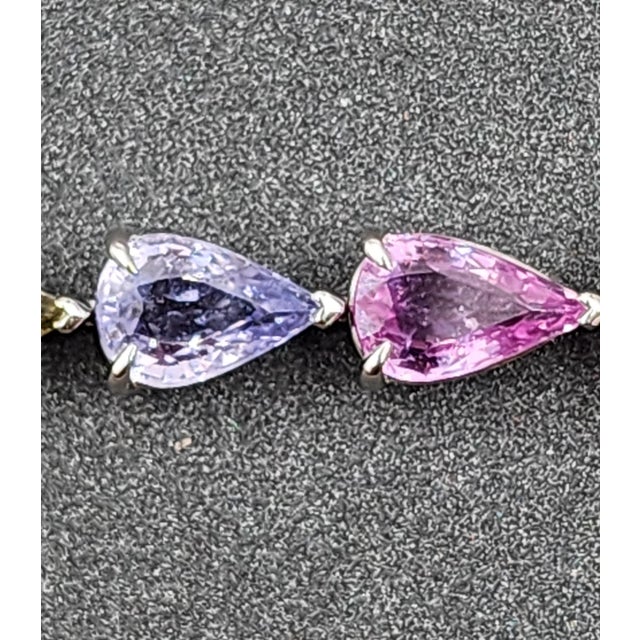 22.16 Ct Natural Ceylon No Heat Sapphire Bracelet For Sale - Image 4 of 9