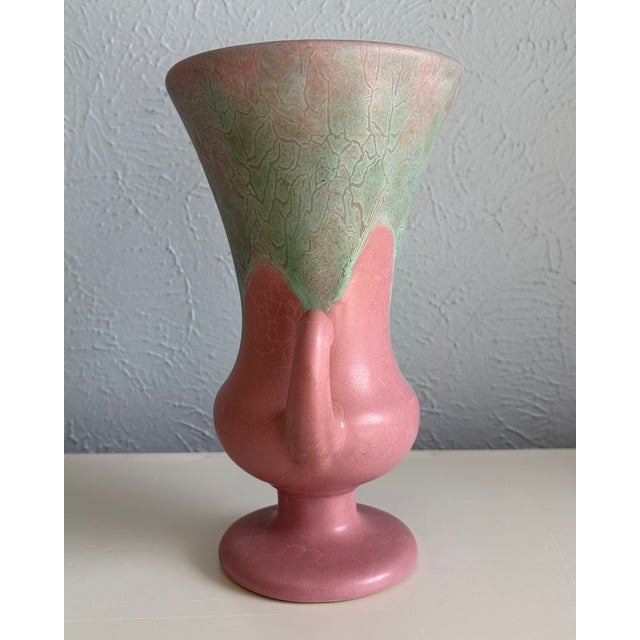 Pink Camark Pottery Double-Handled Vase For Sale - Image 8 of 12