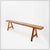 Rustic Wood Farmhouse Bench with Trestle Legs, 1960s For Sale - Image 18 of 18