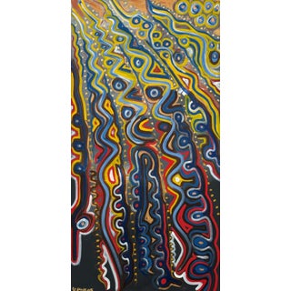 Vivid seascape where turbulent waves meet a glowing horizon of shifting light 2025 For Sale