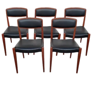 Rosewood Chairs from NF, 1970s, Set of 5