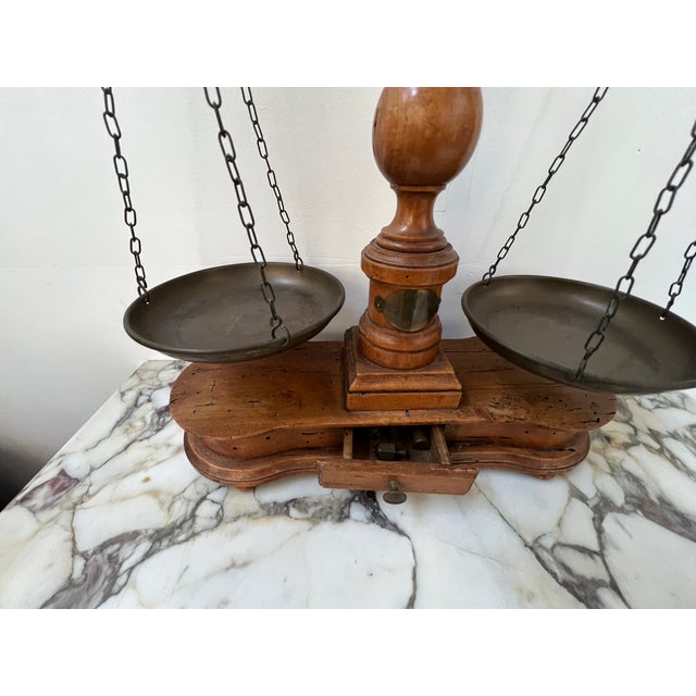 Black 20th Century Wooden and Copper Scale For Sale - Image 8 of 13
