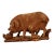 Antique Late Qing Chinese Shoushan Soapstone Sculpture of a Sow With Piglets, Signed For Sale